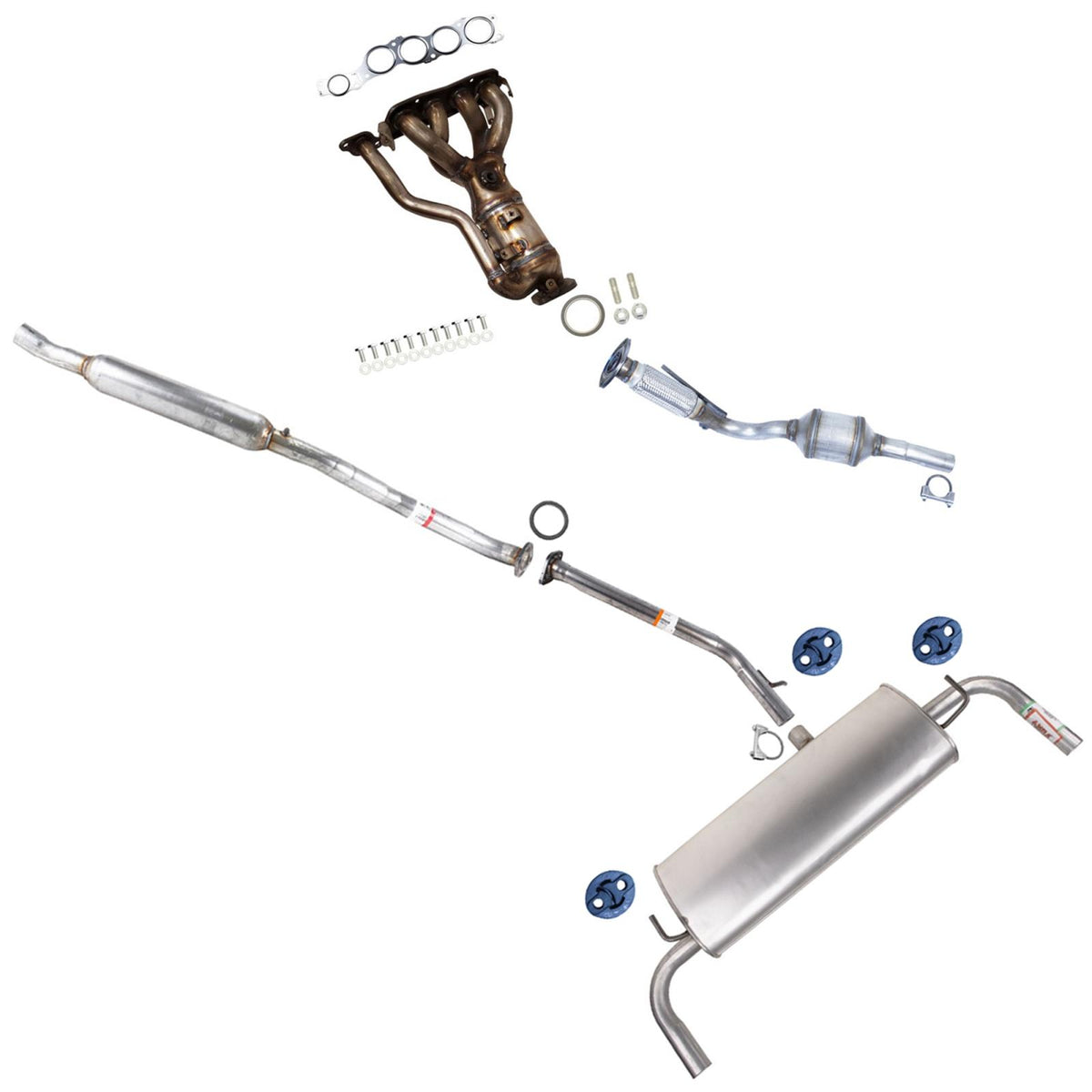 Catalytic Converter Rr Muffler Exhaust System for Toyota Rav4 Hybrid 2019-2023 - Photo 1