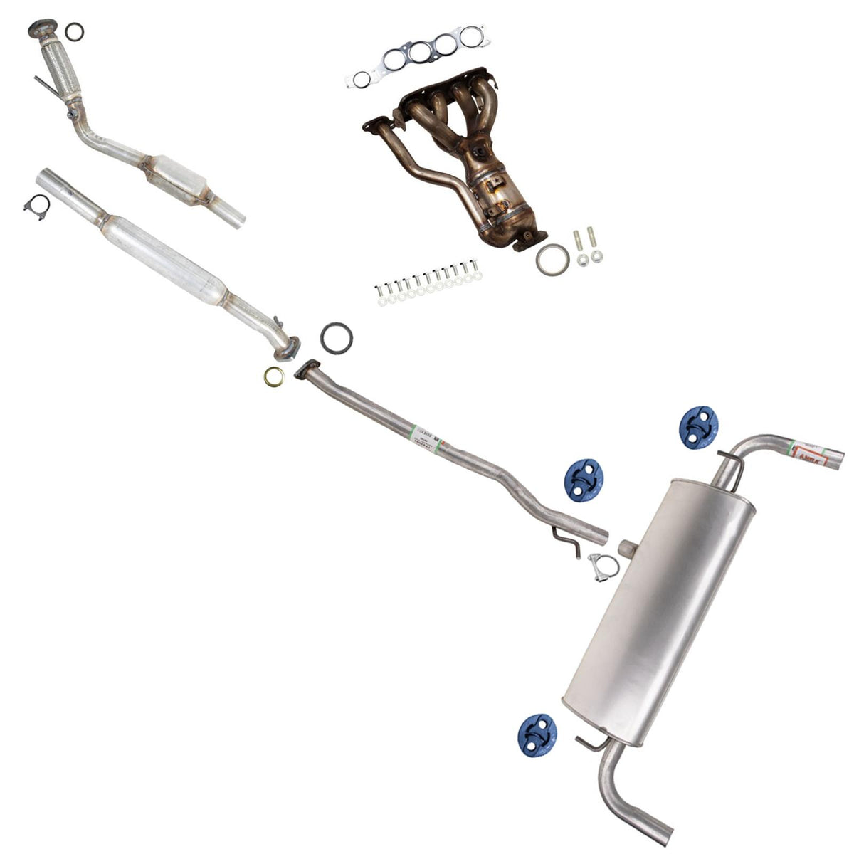 Catalytic Converter Rear Muffler Exhaust System for Toyota Rav4 2019-2023 Gas - Photo 1