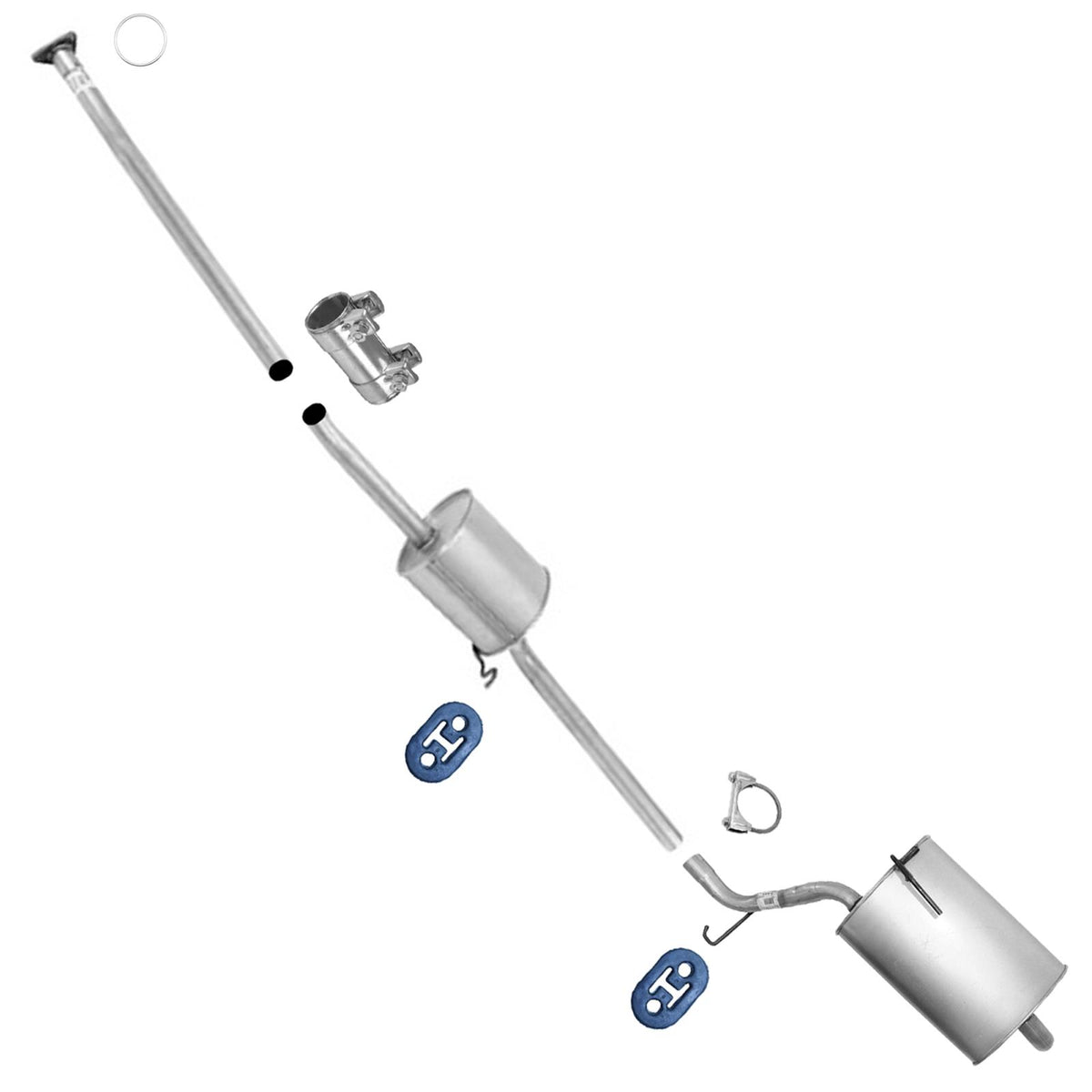 Resonator Pipe Muffler Exhaust System for Honda Accord 4Dr 2.4L 2003 2004 2005 - Photo 1