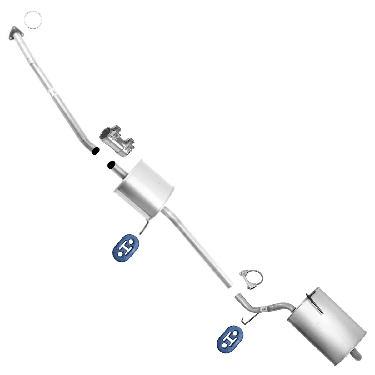 Resonator Pipe Muffler Exhaust System for Honda Accord 2Door 2.4 2003 2004 2005 - Photo 1