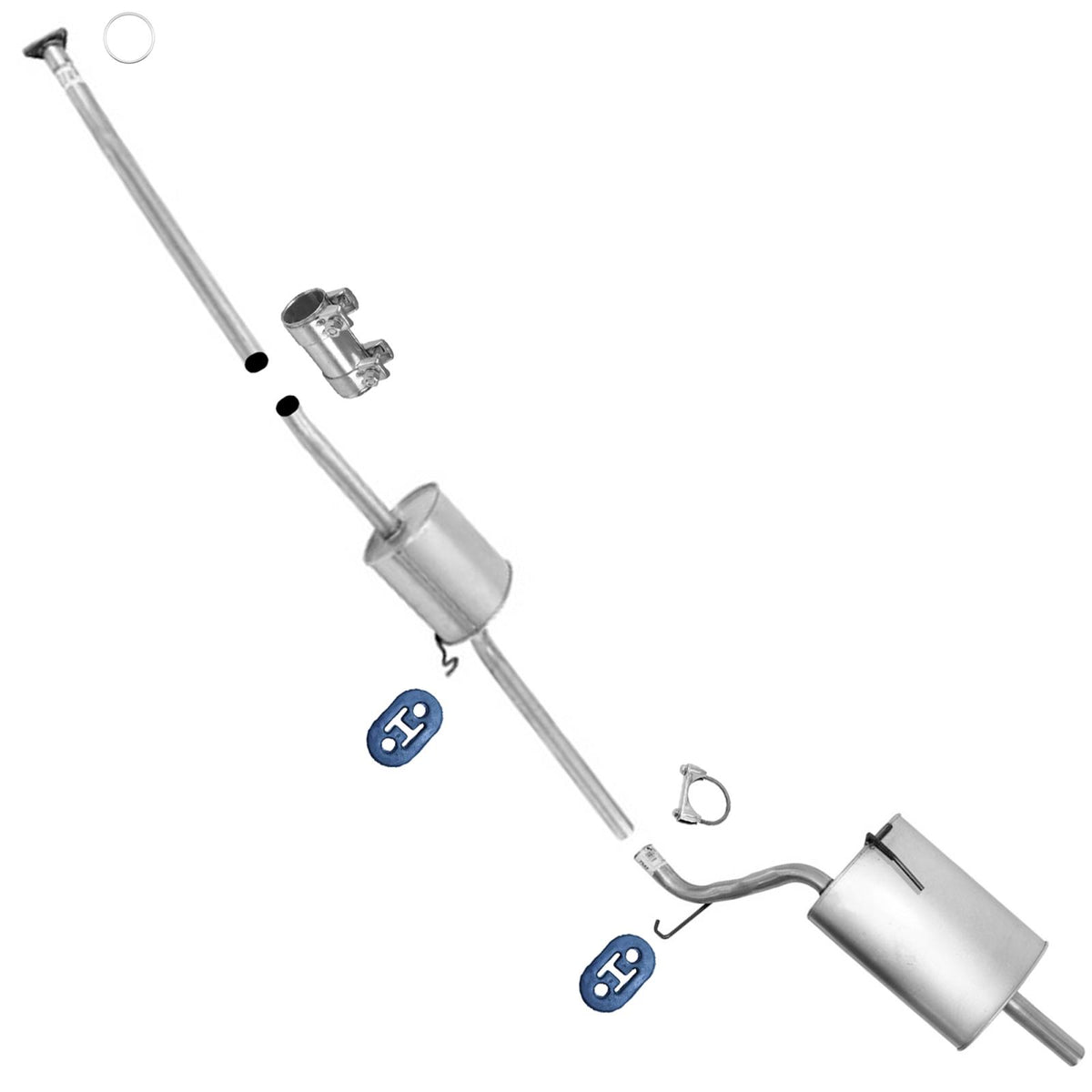 Resonator Pipe Muffler Exhaust System for Honda Accord 4Dr 2.4L 2006 2007 - Photo 1