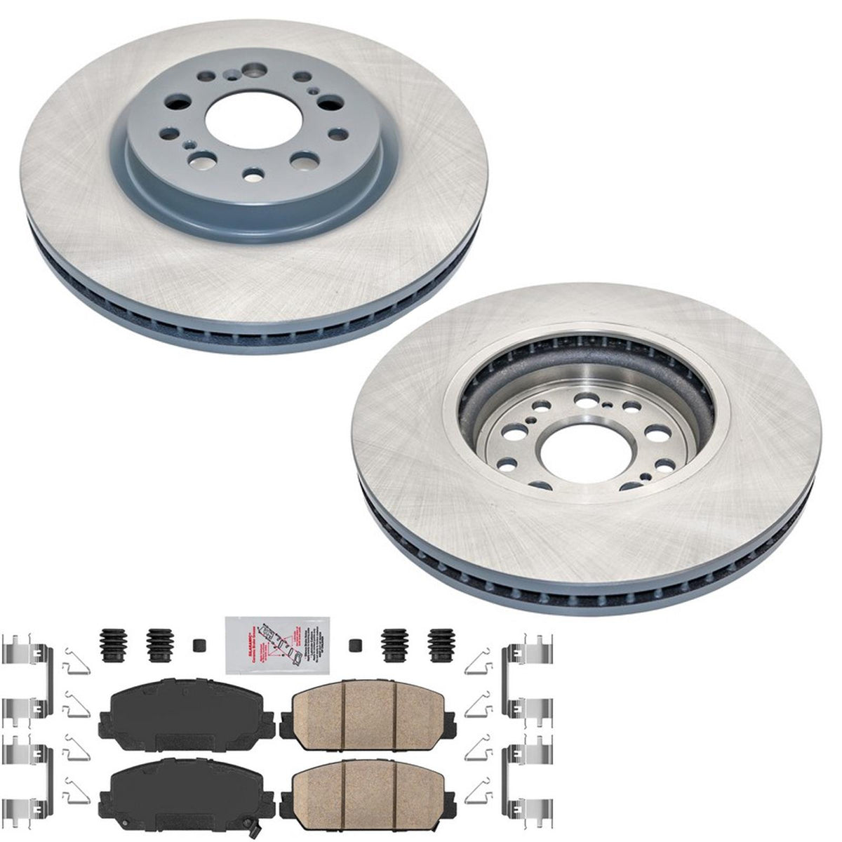 Front Coated Brake Disc Rotors Ceramic Brake Pads for Honda Clarity 2017-2021 - Photo 1