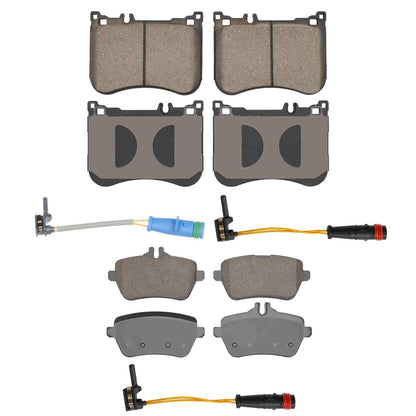 Front Rear Euro Disc Brake Pads Sensors for Mercedes Benz S450 2018 2019 2020 - Photo 1