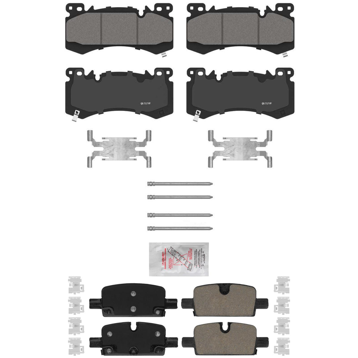 Front Rear AME Ceramic Disc Brake Pad for Cadillac Lyriq-V 25-26 wBrem Bo 390MM - Photo 1