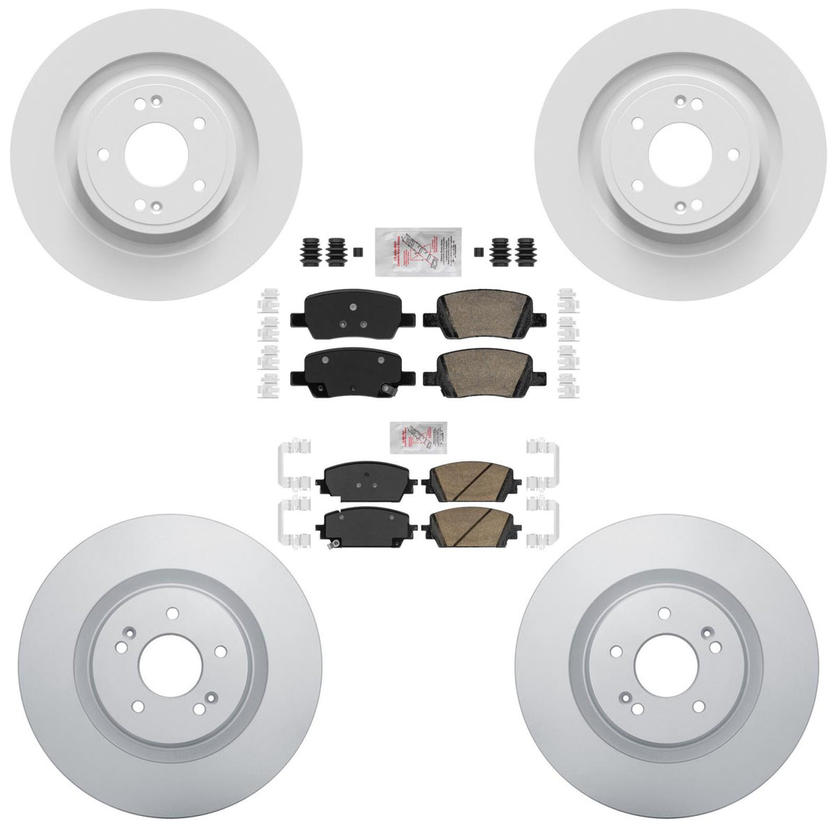 Frt & Rr Coated Disc Brake Rotors AME Brake Pad for Hyundai Palisade 2026 2027 - Photo 1