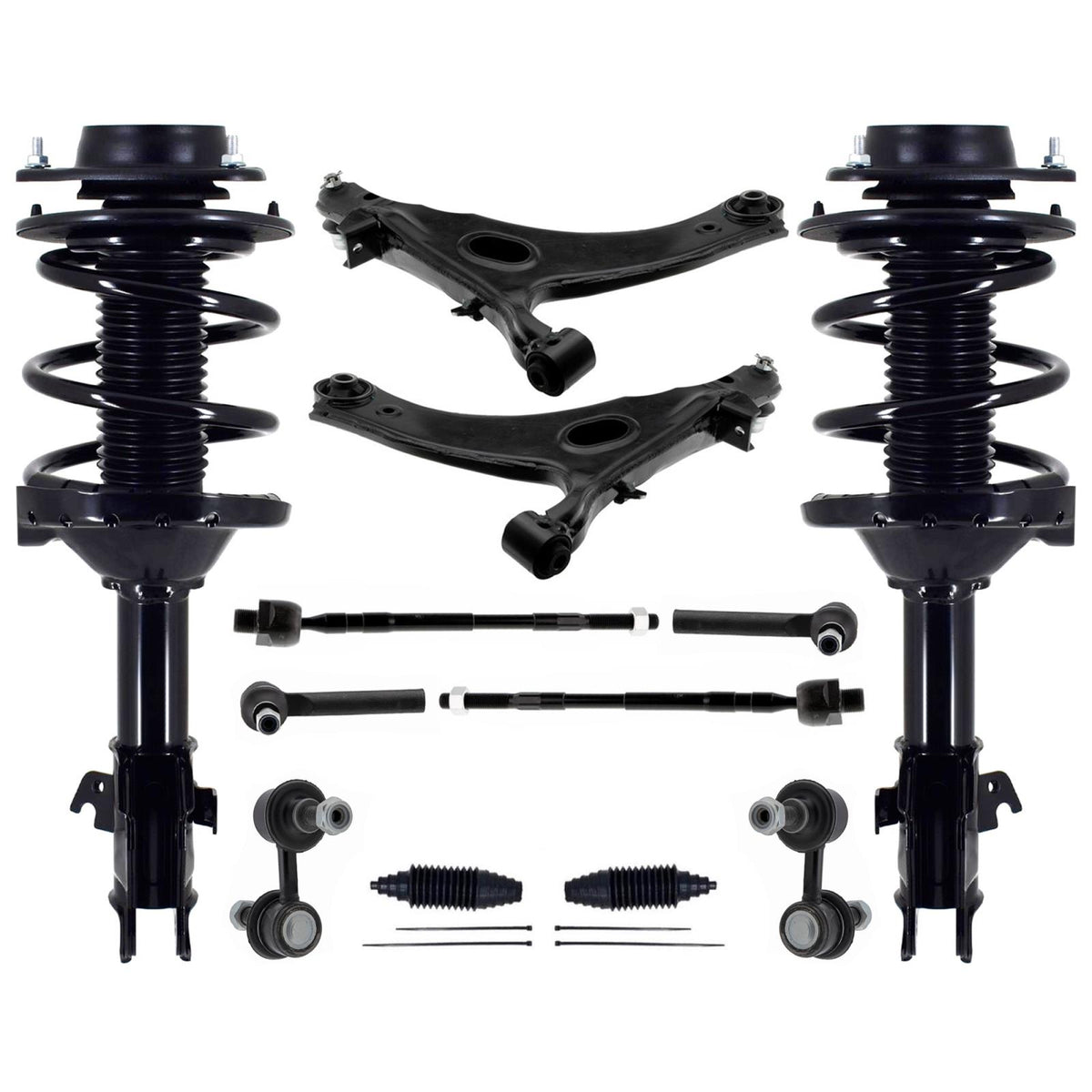 Front Struts Control Arms Ball Joint Tie Rods & Links For Subaru WRX 2011-2014 - Photo 1