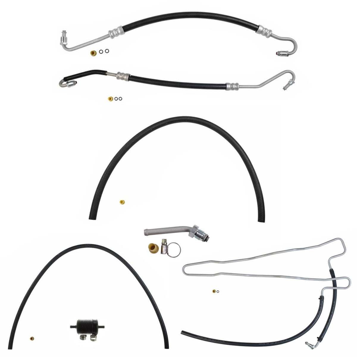 Hydroboost Power Steering Pressure Return Hose for Chevrolet Astro Van 96-99 7pc - Photo 1