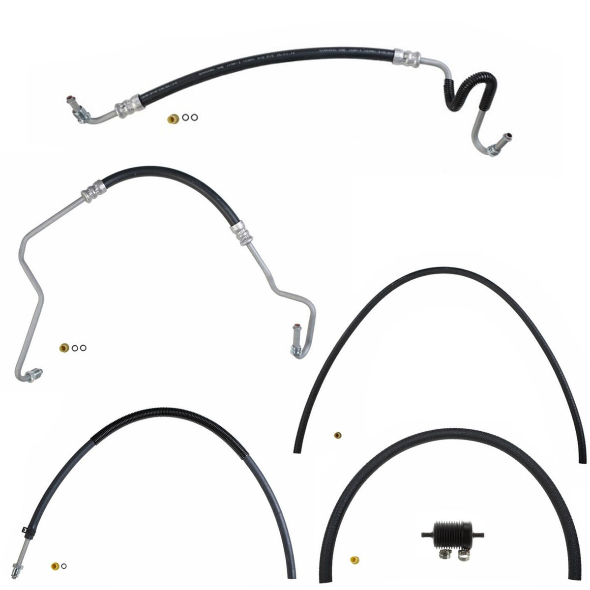 Hydroboost Power Steering Pressure Return Hose for Chevrolet Astro Van 92-94 6pc - Photo 1