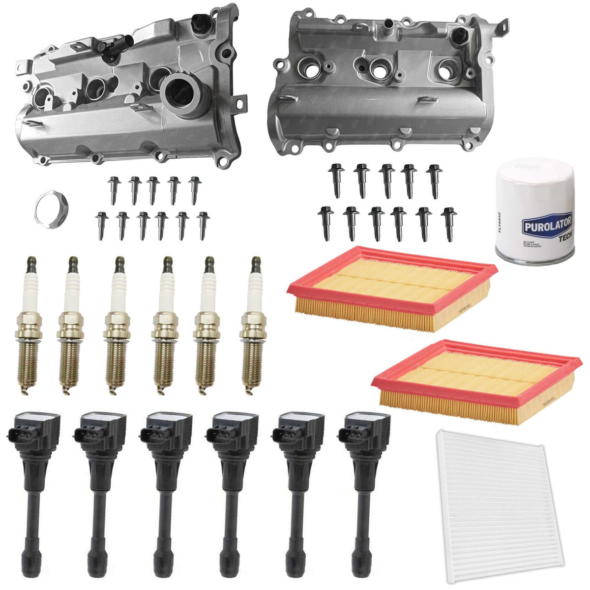 Valve Covers Ignition Coils Spark Plugs Tune Up Kit For Nissan 370Z 2009-2020 - Photo 1