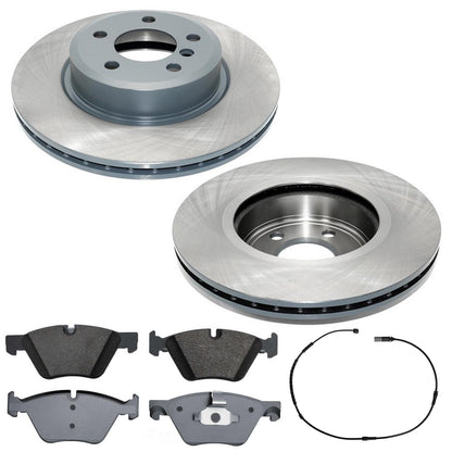 Front Coated Disc Brake Rotors Brake Pads for BMW 528i Xdrive 2012 2013 2016 - Photo 1