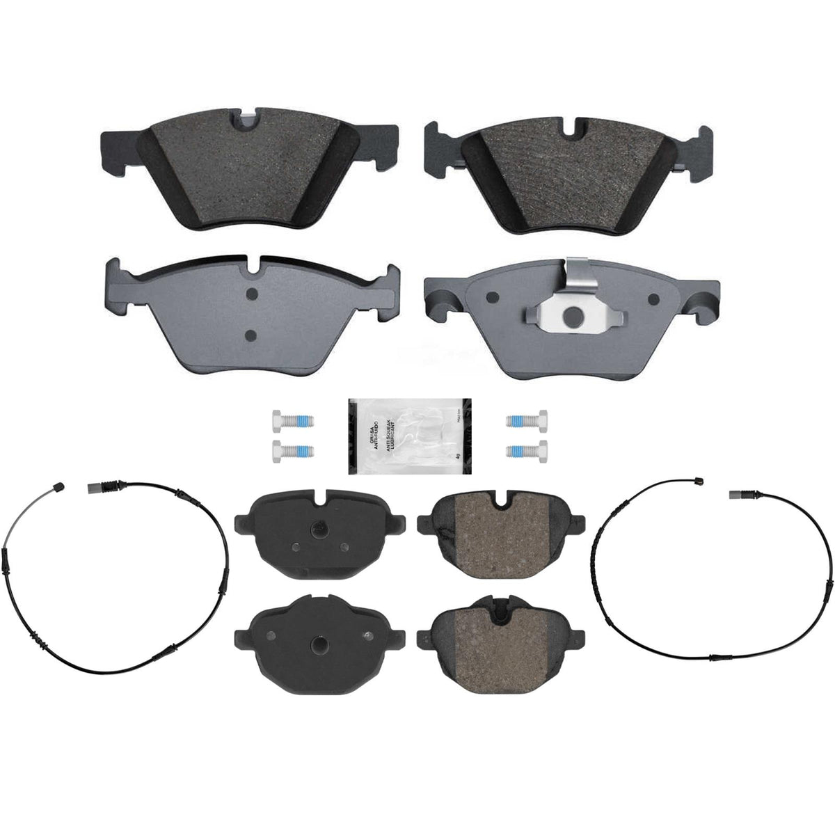 Front & Rear Euro R90 Certified Disc Brake Pads for BMW 528i Xdrive 2012-2016 - Photo 1