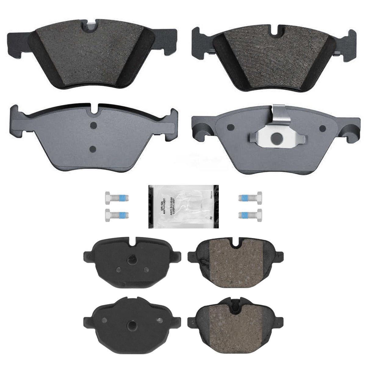 Front & Rear Euro R90 Certified Disc Brake Pads for BMW 528i Xdrive 2012-2016 - Photo 1