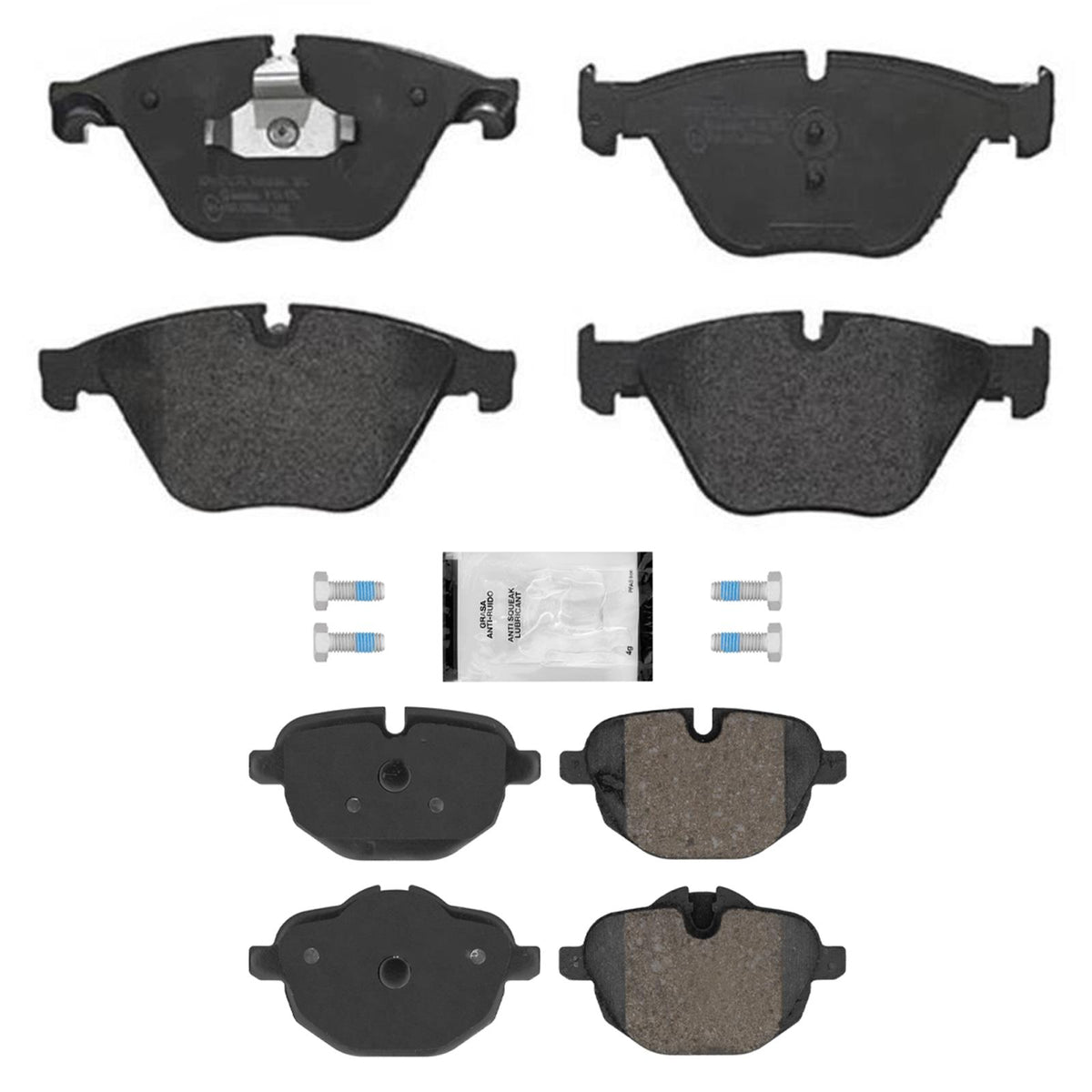 Front & Rear Euro Disc Brake Pads for BMW 535i Xdrive 2011 2012 2014 2015 2016 - Photo 1