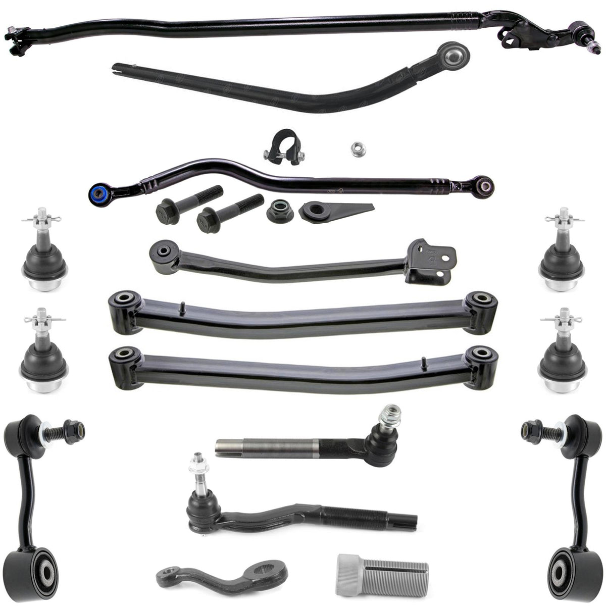 Track Bar Control Arms Ball Joints Tie Rods Pitman Arm For Wrangler 2018-2024 - Photo 1