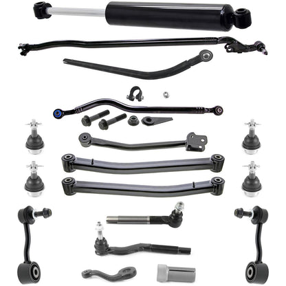 Steering Damper Track Bar Arms Ball Joints Tie Rods For Wrangler 2018 19 2024 - Photo 1
