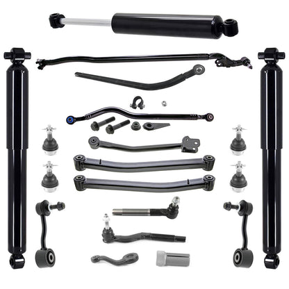 Shocks Steering Damper Track Bar Arms Ball Joints Tie Rods For Wrangler 2018-24 - Photo 1