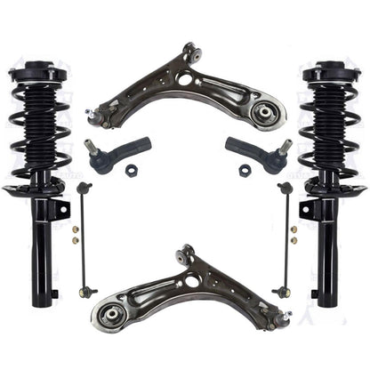 Front Struts Control Arms Tie Rods & Links For Volkswagen Jetta 2.0L 2011-2018 - Photo 1