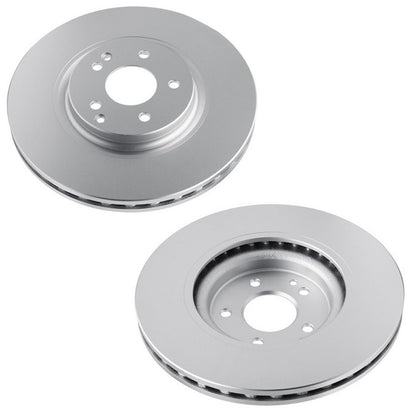 Front Coated Disc Brake Rotors Brake Pad Mercedes Benz C230 Sport Package 04-07 - Photo 2
