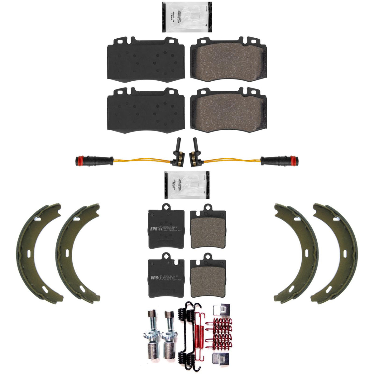 F&R Euro R90 Disc Brake Pads Shoes Mercedes Benz C230 Sport Package 2004-2007 - Photo 1