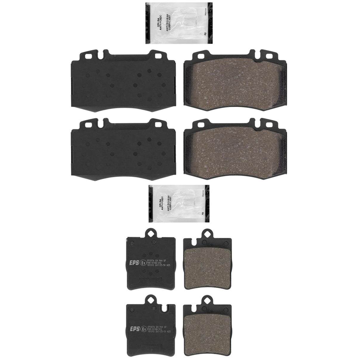 F&R Euro R90 Disc Brake Pads Shoes Mercedes Benz C230 Sport Package 2004-2007 - Photo 1