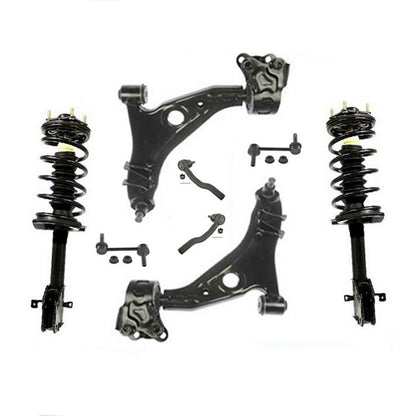 para 07-08 Edge AWD y FWD (2) F Conjunto completo de puntal de resorte helicoidal rápido 8 piezas - Photo 1