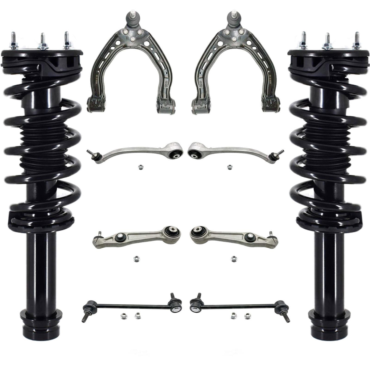 Front Struts Upper Lower Control Arms & Links For Tesla S 14-19 All Wheel Drive - Photo 1