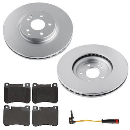 Rear Coated Disc Brake Rotors Brake Pads Mercedes Benz C230 Sport Package 04-07 - Photo 2