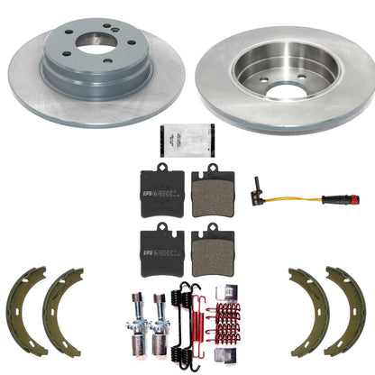 Rear Coated Disc Brake Rotors Brake Pads Mercedes Benz C230 Sport Package 04-07 - Photo 1