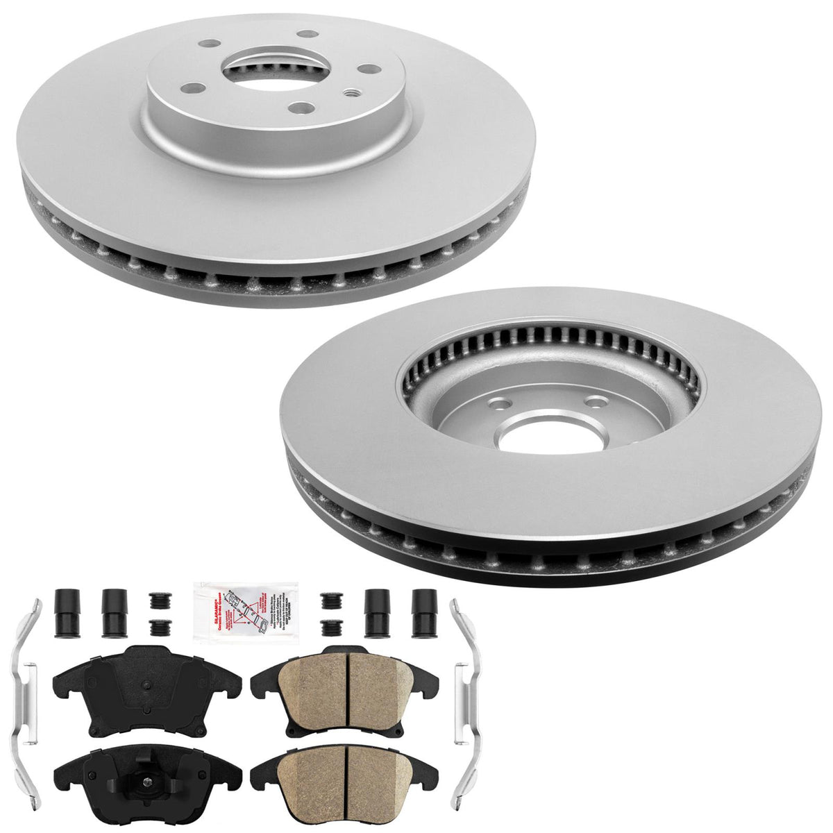 Front Coated Disc Brake Rotors & AME Brake Pads For Ford Fusion 2013-2020 300MM - Photo 1