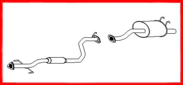 1996-2001 Acura Integra 1.8L GSR Sistema de escape silenciador