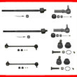 Voyager Caravan Links Ball Joints Tie Rods 8Pc Kit