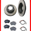 97-2004 Porsche Boxster 2.7L Brake 2 Rotors Rotor Rear & Ceramic Pads + Sensors