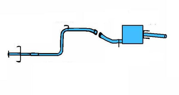 1983-1987 Corolla RWD 1.6L Muffler Exhaust System