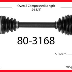CV Axle Shaft-New Front Right 100% New 8099 fits 92-96 Honda Prelude Pass Side