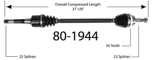 Neon P/S DC8948A Conjunto completo de CV nuevo derecho 