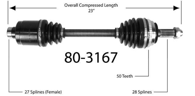 1992-1996 Prelude M/T D/S  CV Drive Axle Shaft