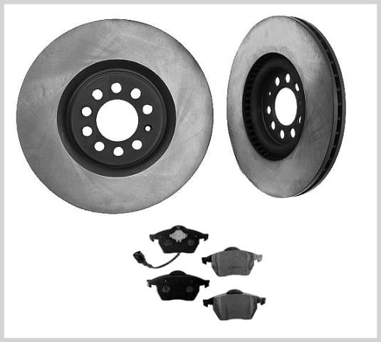 2005 Volkswagen Jetta Kit de pastillas de freno delantero Rotores