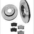 2005 Volkswagen Jetta Rear Brake Rotor Pads Kit Rotors