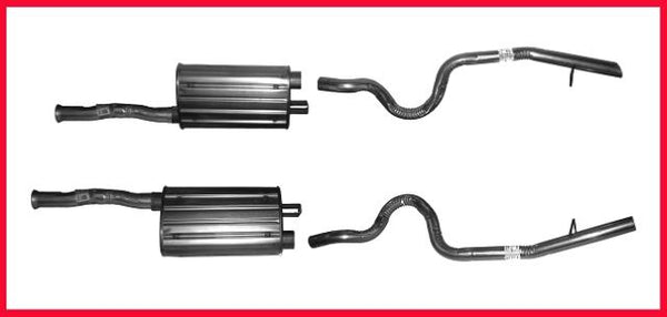 94-95 Mustang AP Muffler Dual Exhaust System With Polished Stainless Tail Pipes