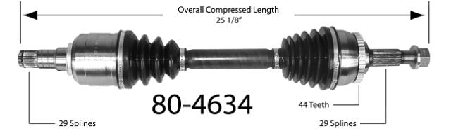 2000 2001 Maxima M/T Drivers Side NI8106 CV Joint Half Shaft