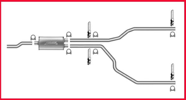 Fits 1995-2001 Chevrolet S10 Pick Up Thunder Bolt Muffler Dual Exhaust