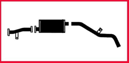 Muffler Exhaust System for Nissan Frontier 2.4L 2WD 104" Wheel Base 1998-2000