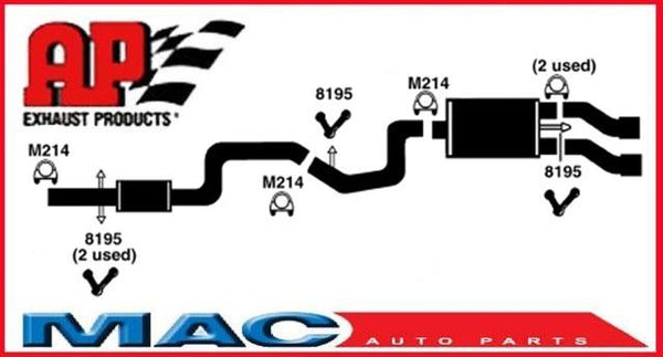 1996-2000 Sebring Convertible Muffler Exhaust Pipe System