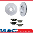 For 2002-2005 745i 2003-2005 760Li (2) Front Brake Rotors & Ceramic Brake Pads