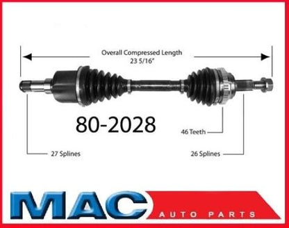 2003-2005 Neon SRT-4 D/S CV Eje de transmisión REF# 802028 MI8155