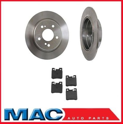 Rotores de freno traseros de 2 pines y pastillas de freno para un Mercedes C280 1996-2000