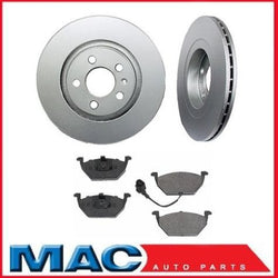 2001-2005 Jetta 280MM (2) F Brake Rotors & Ceramic Front Pads W Sensors Ck Inf