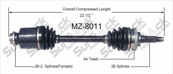 New CV Drive Axle Shaft Fits Mazda MX3, ProtvÂ©gvÂ© 1994-98 Front P