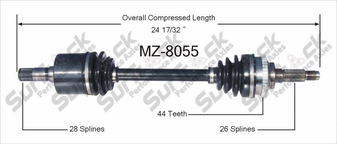 Nuevo eje de transmisión CV para Mazda MX-3, ProtvÂ©gvÂ© 1992-98 delantero D