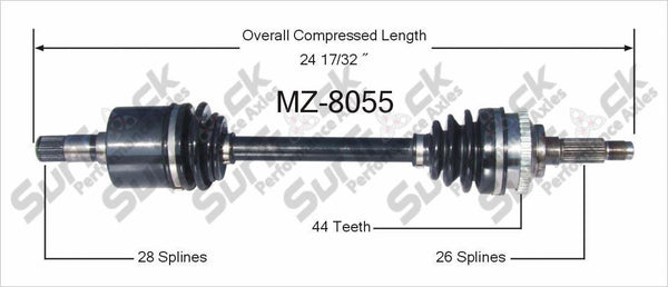 New CV Drive Axle Shaft Fits Mazda MX-3, ProtvÂ©gvÂ© 1992-98 Front D